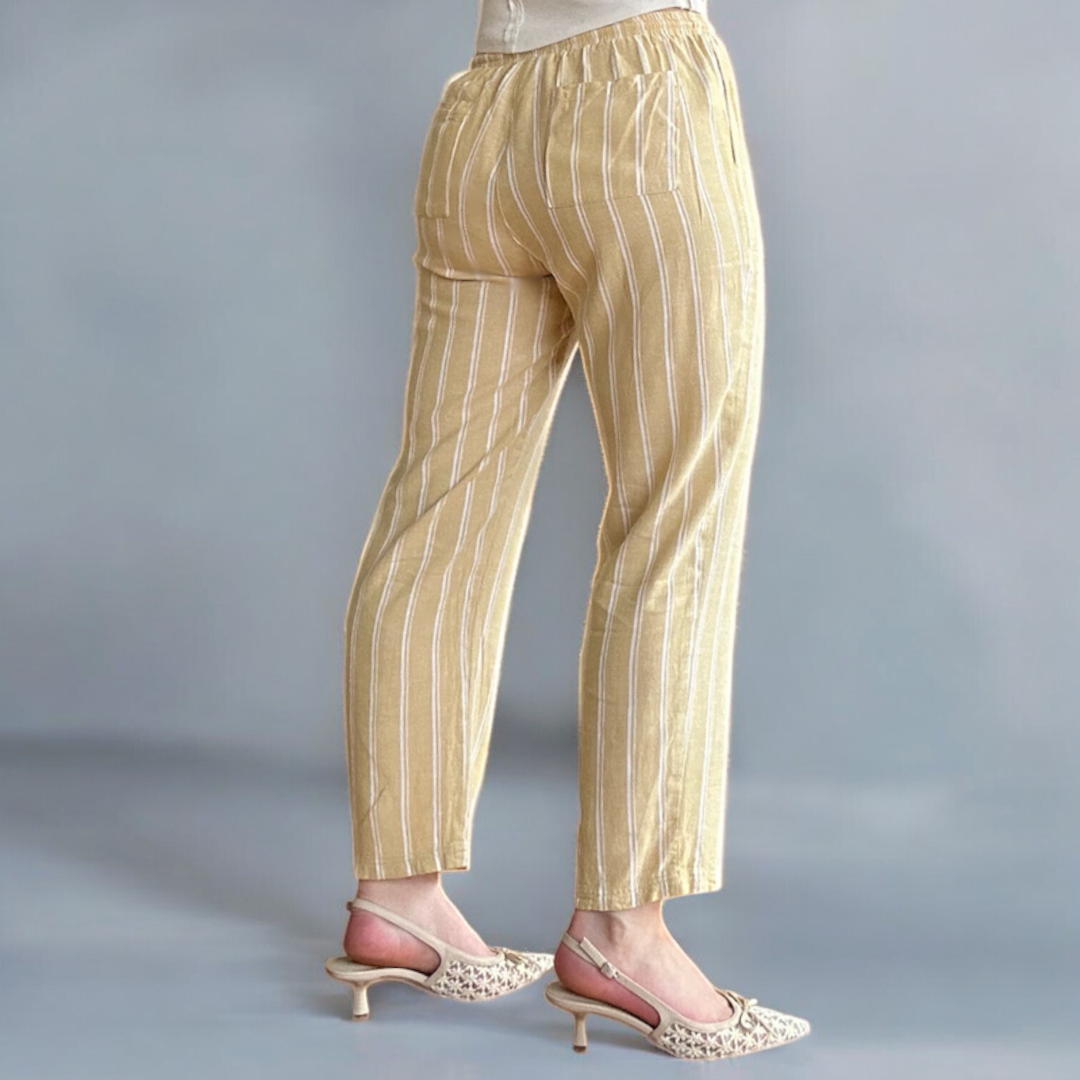 yellow cotton pants