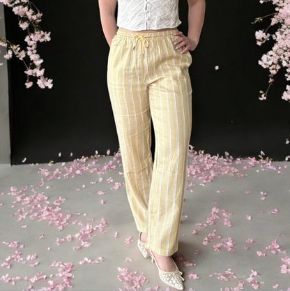 yellow striped pants